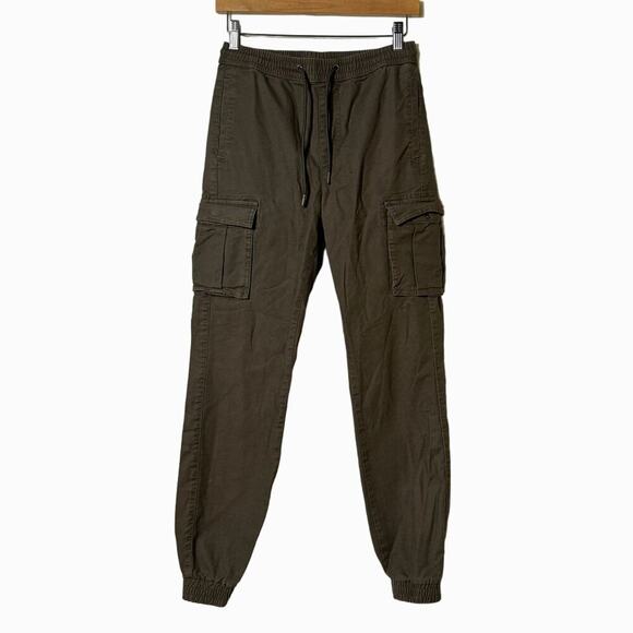 Goodfellow Men's Olive Green Cargo Pants Tie Elastic Waist XS - Picture 2 of 12